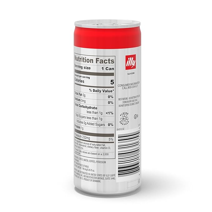 illy Ready To Drink Coffee, CLASSICO Cold Brew, 8.5 Ounce