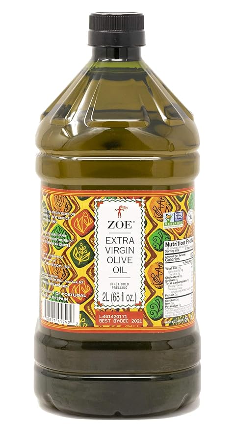 ZOE Extra Virgin Olive Oil 2L (68 fl oz) | Freshly Harvested, First Cold-Pressed | High Polyphenol, Hand-Selected Olives from Spain | Fruity Flavor, Rich Aroma | Ergonomic Bottle