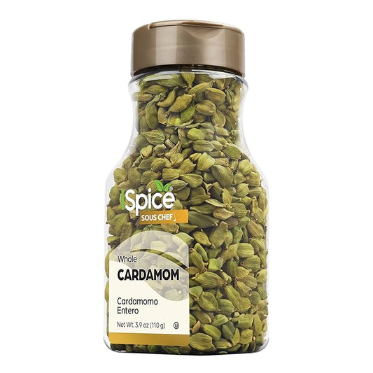 iSpice Cardamom Seeds Whole (3.9 Oz) 110g | Cardamom Pods Whole Pure And Fresh | Kosher | Aromatic Essential Kitchen Herbs