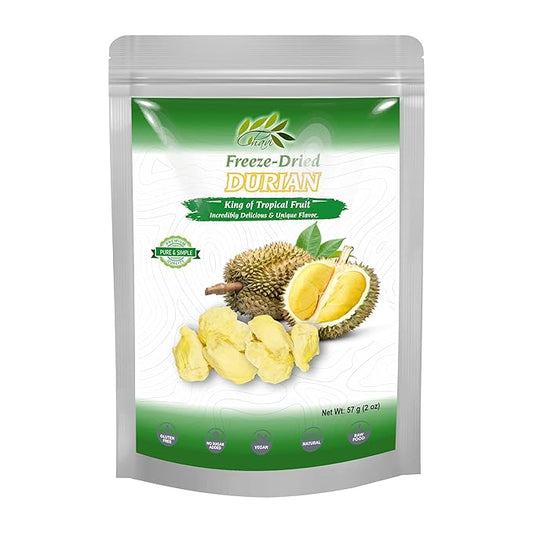 CHAVI Freeze-Dried Durian (King of Fruits) - 2 Oz - Healthy 1 Ingredient Superfood - Family Supersnacks - No Added Sugars or Preservatives - Non-GMO, Vegan, Gluten-Free??,<div>