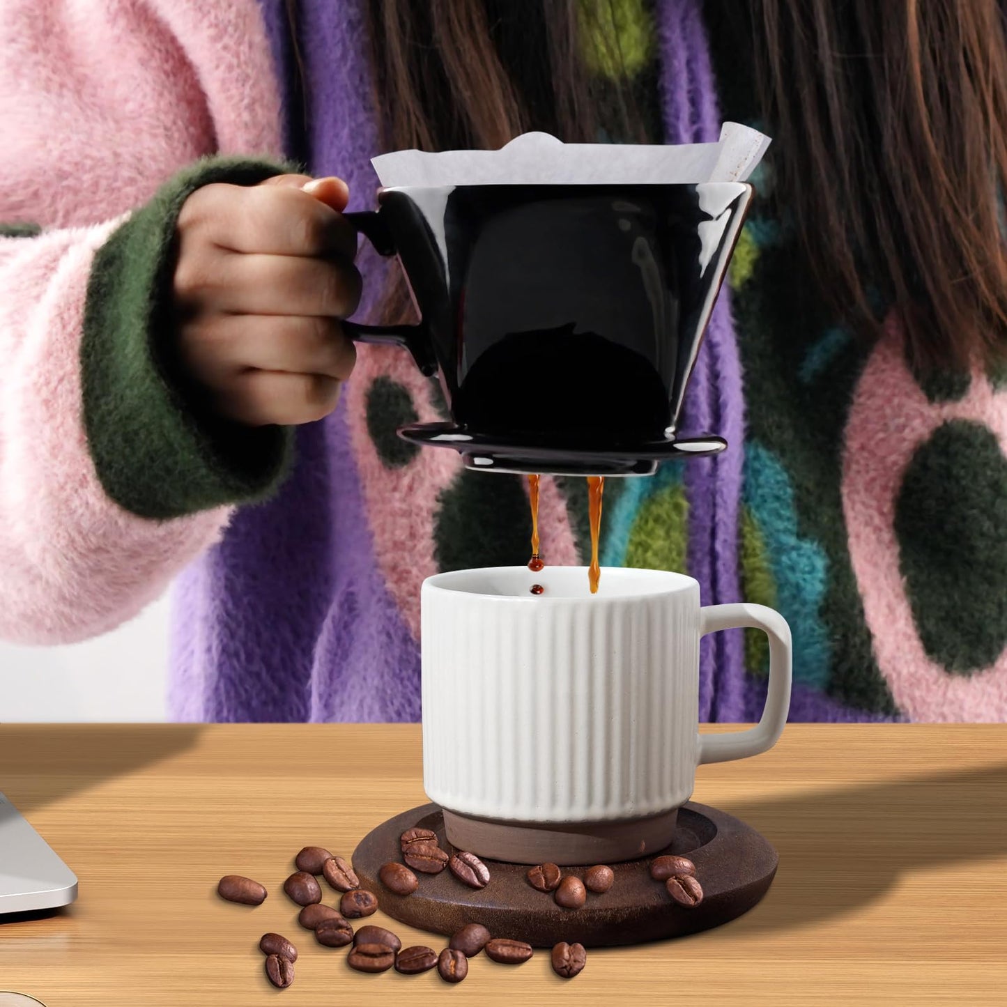 hailanbao Handmade Pour Over Ceramic Coffee Dripper
