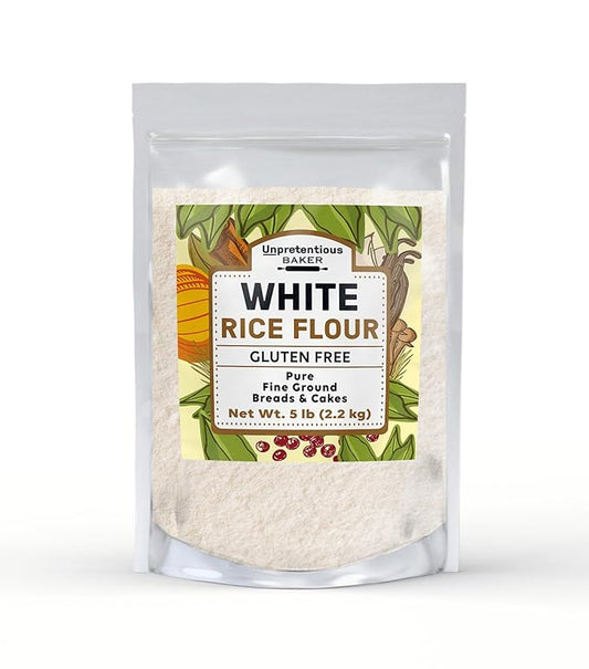 Unpretentious White Rice Flour, 5 lb, Cookies, Cakes, Muffins and Breads