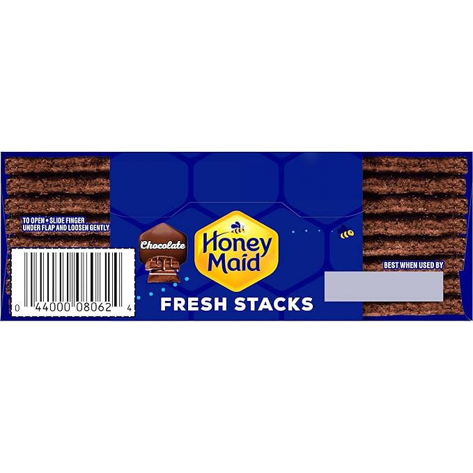 HONEY MAID Fresh Stacks Chocolate Graham Crackers, Bulk Travel Snacks, 6 Boxes (36 Multi Snack Packs)