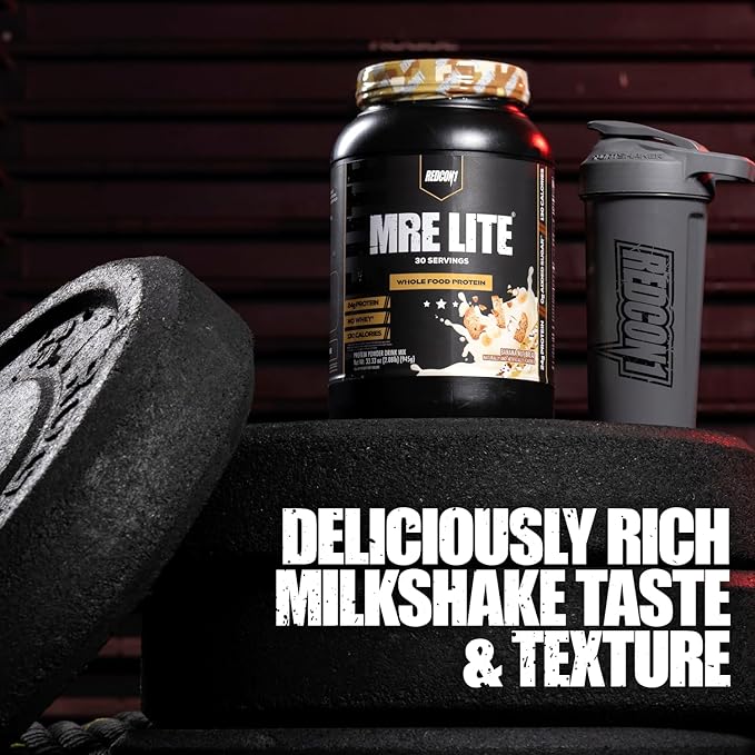 REDCON1 MRE Lite Whole Food Protein Powder, Blueberry Cobbler - Low Carb & Whey Free Meal