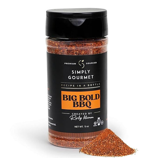 Big Bold BBQ Spice 5oz | Recipe in a Bottle | Premium Blend Spice for Gourmet Cooking | No-Addition Needed, Versatile Culinary Season | Simply Gourmet