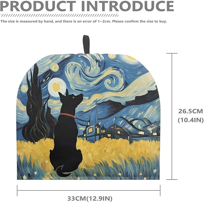 Tea Cozy for Teapot Novelty Dog Starry Night Tea Kettle Cover Tea Pot Kitchen Decorative Cover with Handle Dust Cover for Keeping Warm Can Hung and Folded 竊뉰lue竊?"<div>
