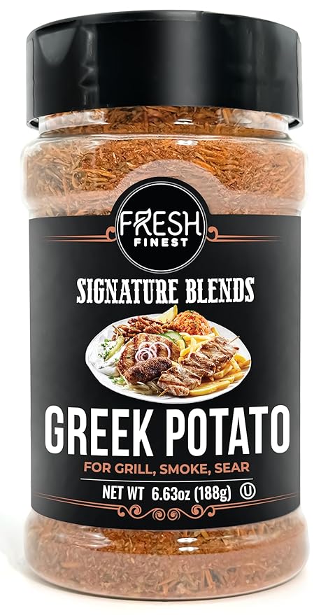 Fresh Finest Greek Potato Seasoning - 6.63oz (188g) - Mediterranean, Authentic, Kosher, All-Natural, Non-GMO
