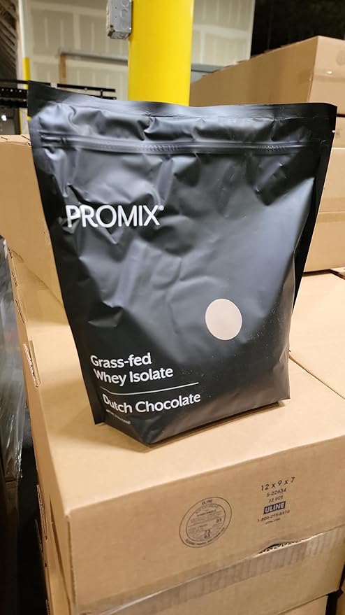 ProMix Nutrition Whey Protein Isolate Powder, Chocolate - Grass-Fed - 짯Post Workout Fitness & Nutrition Shakes, Smoothies, Baking & Cooking Recipes - Gluten-Free & Keto-Friendly - 5lb