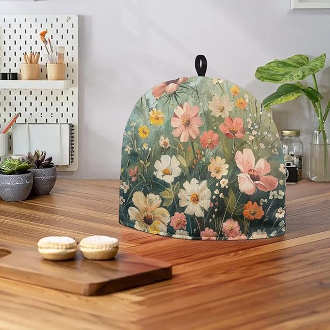 Generic Hudotybom Fancy Floral Tea Cozy for Teapot Insulated Large Teapot Cover to Keep Warm Tea Kettle Cover Machine Washable Coffee Pot Cloth Covers Kitchen Home Decorations, CZA49