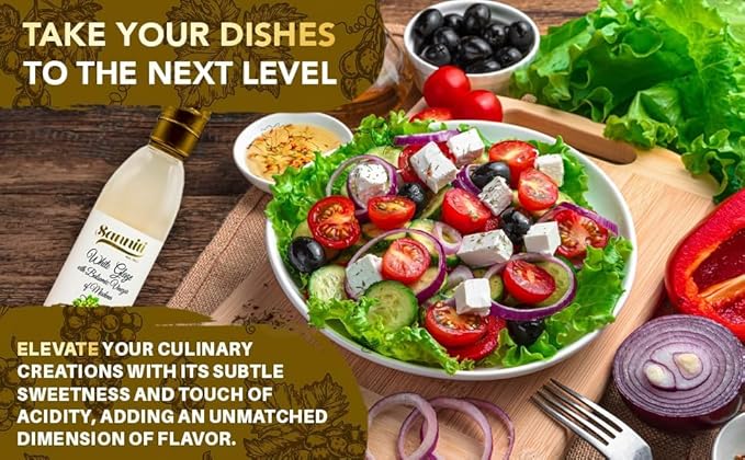 Sanniti Italian White Glaze with Balsamic Vinegar of Modena | Ideal for Dressing | Delicate Cream with a Sweet Taste, 8.45 oz (Pack of 2)