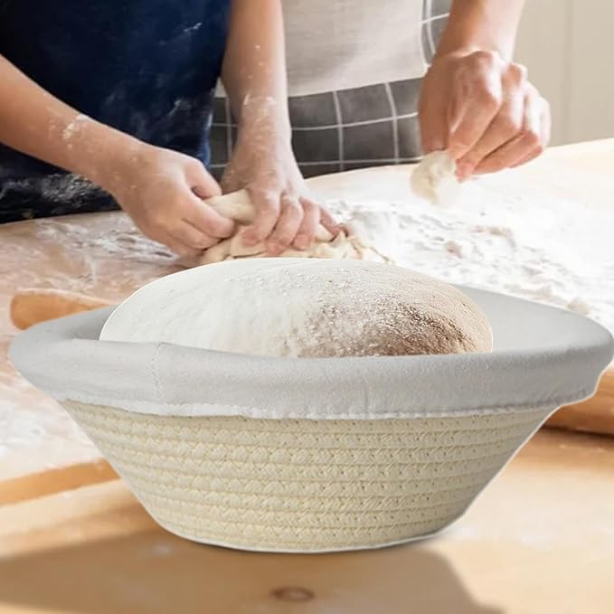 Bread Basket - Oval Bread Proofing Baskets Cotton Rope - Kitchen Gadget, Baking Supplies for Artisan Breads Pastry Making use