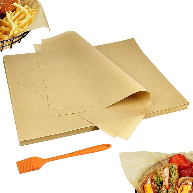 Parchment Paper for Baking, 500 PCS Parchment Paper Sheets, (Taoxi) 12" x 16" Non-Stick Precut Baking Parchment Paper Sheets Unbleached for Baking, Cooking, Frying, Grilling and Steaming (500, 12x16)