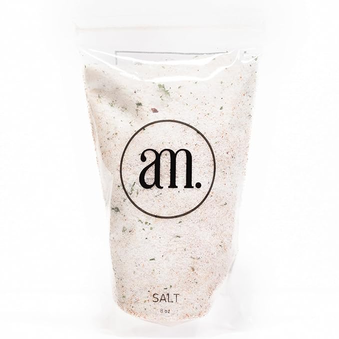 AM SIGNATURE SALT | Universal Cooking Signature Salt | All-Natural Seasoned Salt Blend of Gourmet Flake Kosher Salt, Herbs, Spices | 8 oz bag | Created by Chef Marco and Aubrey Niccoli