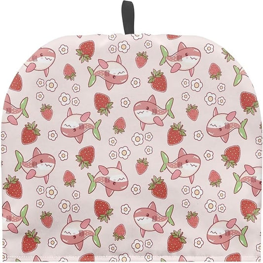 Large Tea Cozy for Teapot Pink Shark Print Extra Thick Tea Pot Cover Home Kitchen Decoration Insulated Teapot Cozy Dust Kitchen Accessories for Home Daily