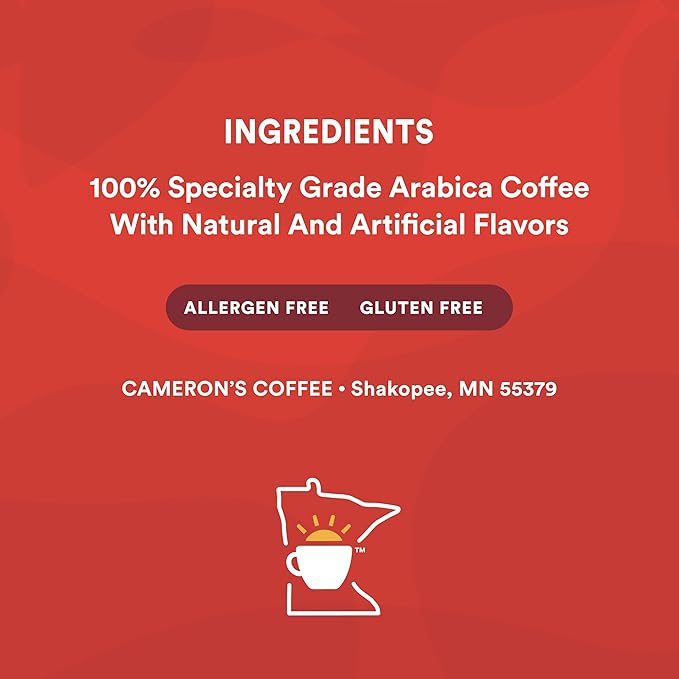 Cameron's Coffee Single Serve Pods, Flavored, Decaf Vanilla Hazelnut, 12 Count (Pack of 6)