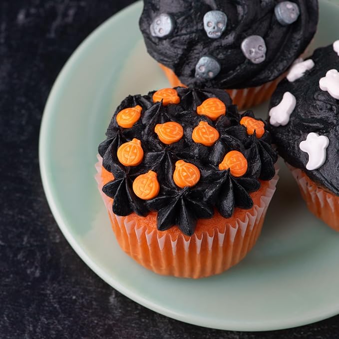 Sweets Indeed Halloween Candy Sprinkles Tacklebox ??2.53 oz Assorted Dextrose Shapes with Eyeballs, Pumpkins, Spiders, Skulls & Ghosts ??Edible Decorations for Cookies, Cupcakes & Cakes