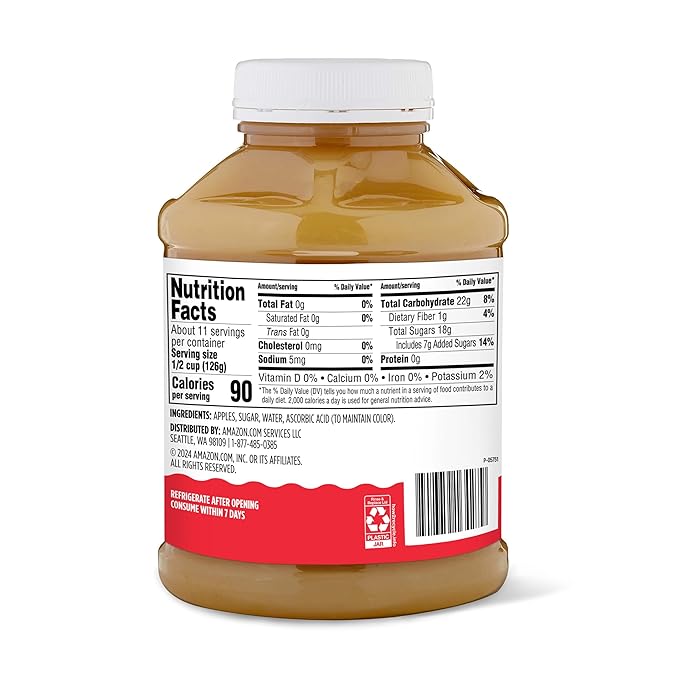 Amazon Grocery, Sweetened Apple Sauce, 48 Oz (Previously Happy Belly, Packaging May Vary)