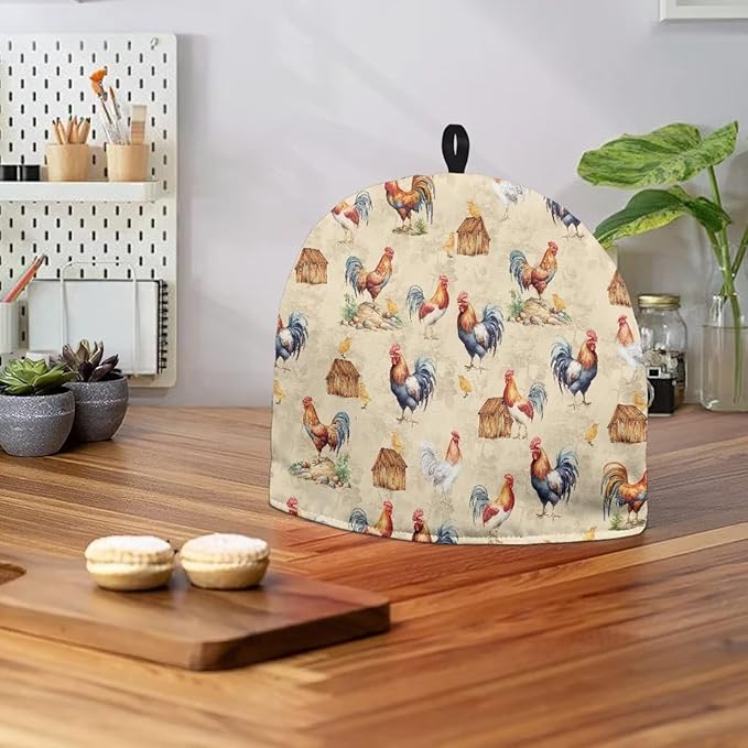 Rooster Tea Cozy Insulation Kitchen Accessory Tea Cozies Covers Kitchen Home Decorative Tea Pots Cozy for Keeping Warm