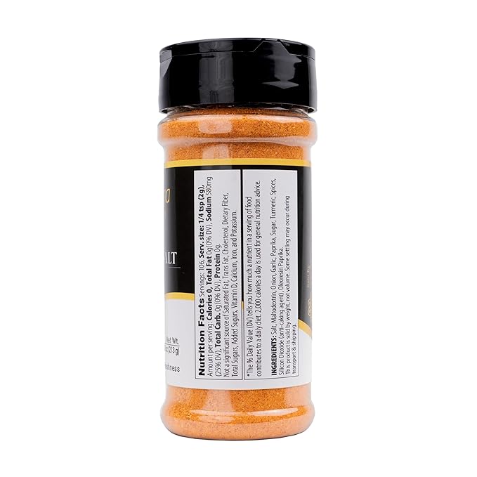 GranAroma Seasoned Salt, Savory Blend, Seasoning for Grilled Meats, Roasted Vegetables, and Soups (7.52 Ounce)