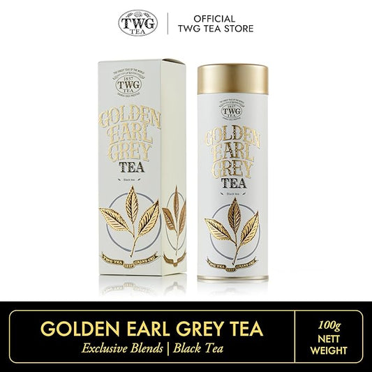 TWG Tea | Golden Earl Grey | Black Tea | Bergamot | Haute Couture Tin, 100g | Gift Set