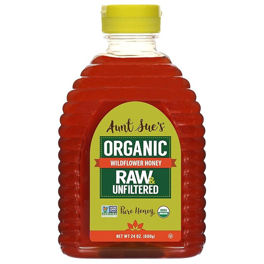 Aunt Sue Raw & Unfiltered Organic Honey From Brazil, 24 oz