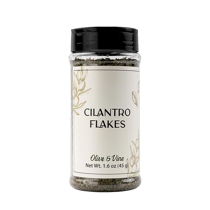 Olive & Vine Cilantro Flakes, Fresh & Zesty, For Tacos & Salsas, Rich Tradition, Authentic Taste, For Global Recipes (1.6 Ounce)