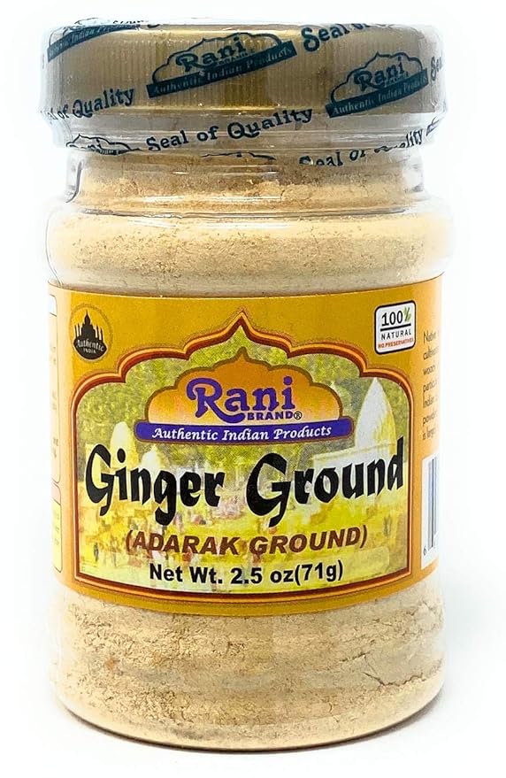 Rani Ginger (Adarak) Powder Ground, Spice 2.5oz (71g) PET Jar ~ All Natural | Vegan | Gluten Friendly | NON-GMO | Kosher | Indian Origin