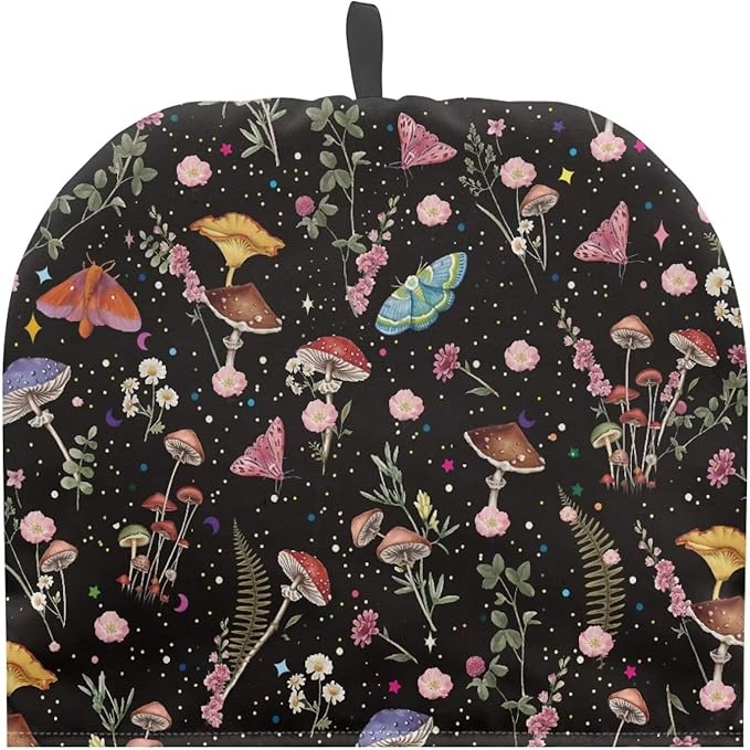 Mushroom Teapot Cozy Butterfly Tea Cozy for Teapot Insulated Tea Cozies Tea Pot Cover Dust Home Kitchen Decorative Teapot Protector for Women
