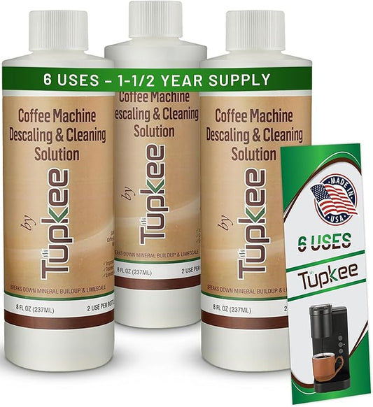 Coffee Machine Descaler Descaling Solution ??3 Pack (6 Uses) Compatible with Keurig, Nespresso, Breville, Delonghi, Jura, Ninja - Espresso Coffee Maker Cleaner, Coffee Pot Cleaning Limescale Remover