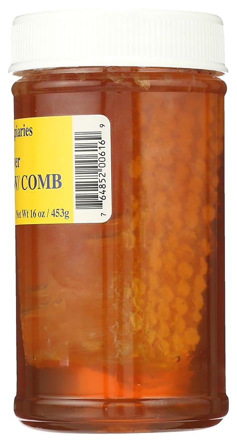 Florida Raw Apiaries | Raw and Unfiltered Wildflower Honey with Comb, 16 Ounce