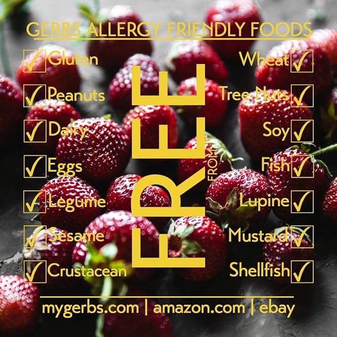 Gerbs Summer Sweet Strawberries 2 lbs. | Dehydrated, Unsulfured, Resealable Bag | Naturally Sweet & Tart | Top 14 Allergen-Free