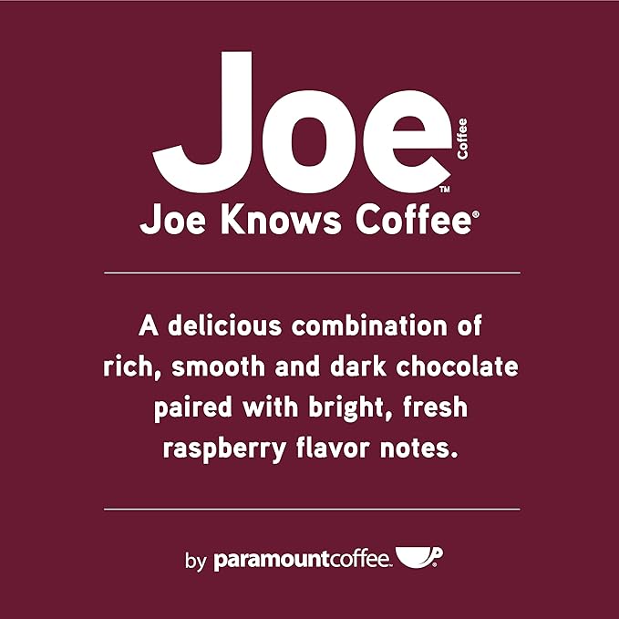 Joe Knows Coffee Single Serve Cups Pods and Capsules, Chocolate Raspberry, 48 Count