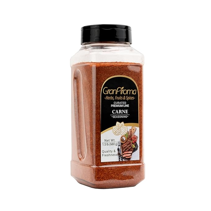 GranAroma Carne Seasoning, Authentic Spice Blend, Delicious Taste, Dry Rubs & Meat Dishes (1.5 Pound)
