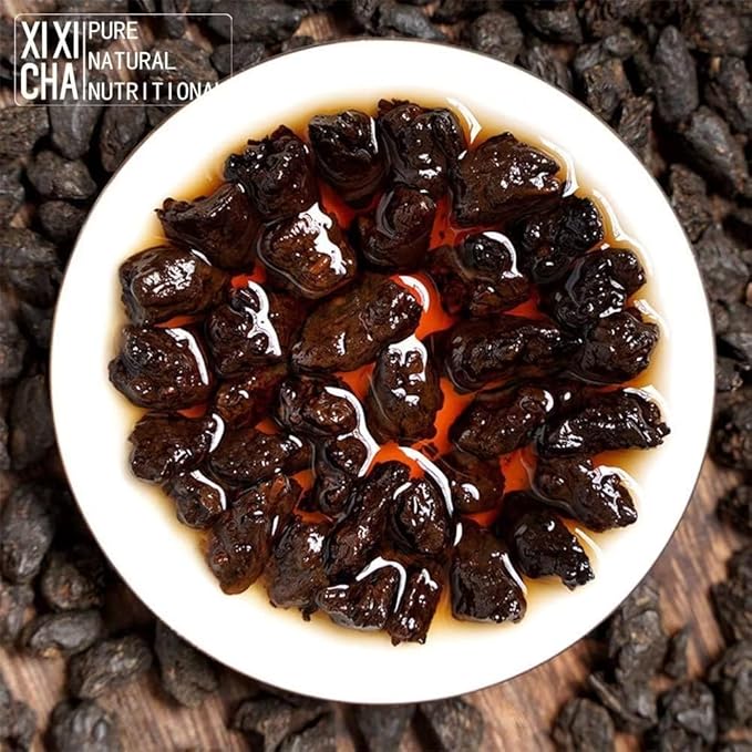 XIXICHA Puerh Tea Premium Broken Silver Ripe Pu-erh Tea Chinese Yunnan Ancient Tree Puer Aged Pu erh Strong Glutinous Rice Fragrance ??´±??碎银子茶 ä¸?›½?Ÿ普洱茶 ?¶化??8.8oz/250g