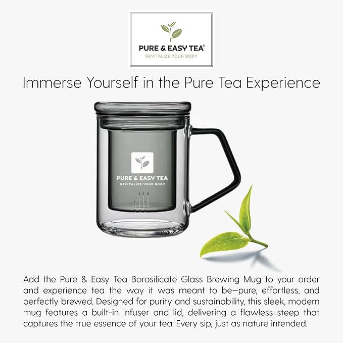 Pure And Easy Tea, Radiance, Herbal Tea for Healthy-Looking Skin and Natural Glow, 100% Caffeine-Free Botanical Blend, 30-Day Supply, 100g