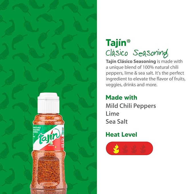 Tajín Clásico Seasoning, Mini Tajín Mexican Seasoning 1.6 oz (Pack of 2)