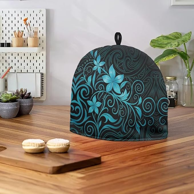 Polynesian Print Large Tea Cozy for Teapot Extra Thick Tea Pot Cover Home Kitchen Decoration Insulated Teapot Cozy Dust Kitchen Accessories for Home Daily