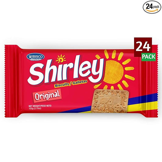 Wibisco Shirley Biscuits, Original, 3.7 oz (Pack of 24)