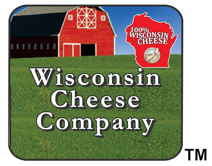 Wisconsin Cheese Company - Specialty Wisconsin Cheese & Cracker Gift Box - 100% Wisconsin Gouda, Smoked Cheddar, Salami, Tomato Basil Cheddar, Swiss (Pack of 5 Blocks) | Perfect for Parties, Charcuterie Boards and Birthdays