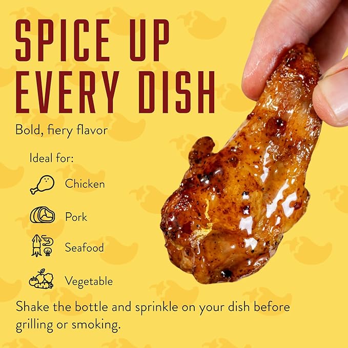 Chiles and Smoke - Scorching Sun All Purpose Seasoning for Chicken Thighs, Meats, Seafood & More, Hot Taco Seasoning with Spices, Low-Sodium Cooking Grilling Gifts, No Dairy, Gluten & MSG, 270 g