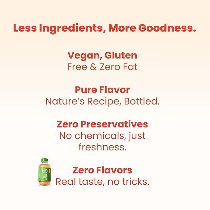 CHI FOREST Mung Beans Herbal Drink, Zero Fat, Zero Calories Beverage, 16.9 fl oz Bottles (Pack of 15)