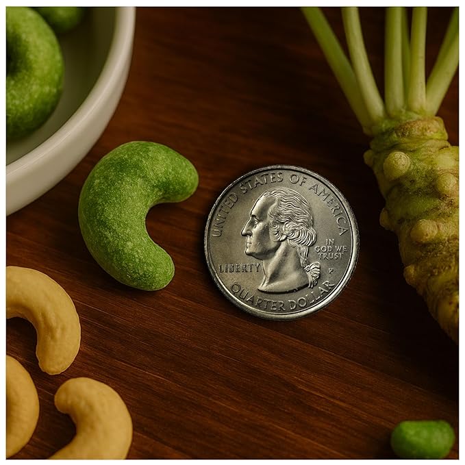 WASABI-O Real Wasabi and Truffle Coated Cashews - Gourmet Snack 6.7oz