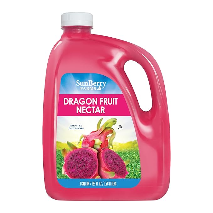 Sunberry Farms Dragon Fruit Nectar, 128 Fl oz, Gluten Free, non-GMO, All Natural