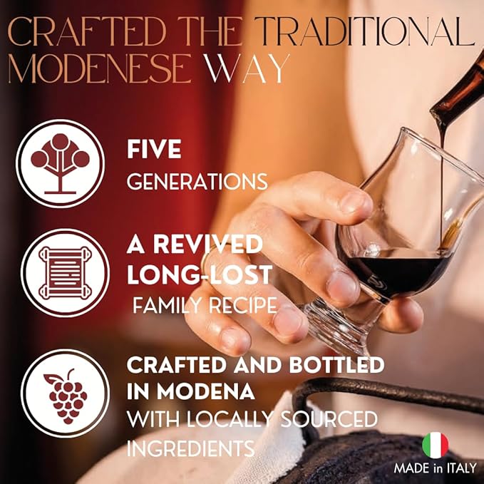 ACETO BALSAMICO DI MODENA DEL DUCA Since 1891 AGED Italian Balsamic Vinegar, IGP certified, Imported from Italy, 8.4fl oz (250ml) bottle - Pack of 1