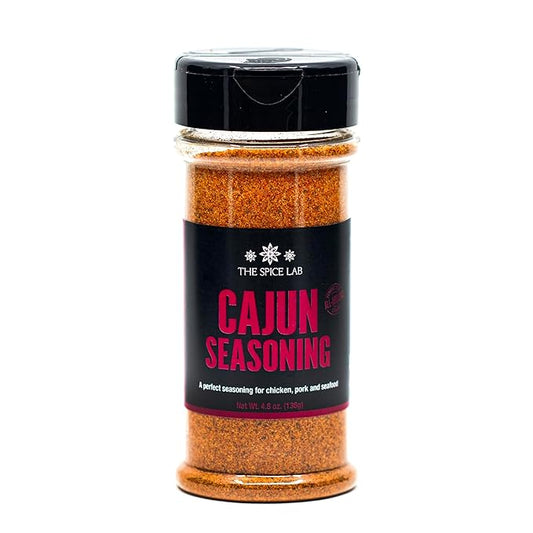 The Spice Lab Cajun Seasoning - Robust Gourmet Blend Cajun Powder Seasoning - Essential For Fish & Vegetables - The Definitive Mix to Infuse Southern Soul into Your Dishes - Hot Cajun Seasoning