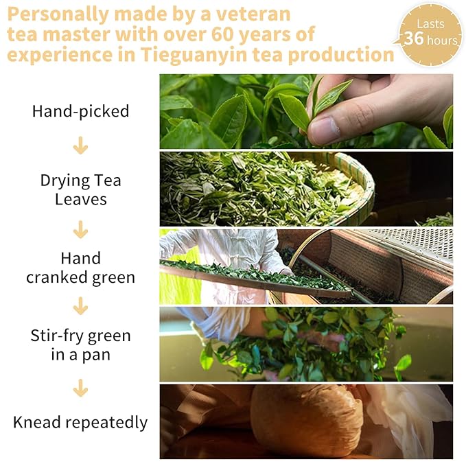XIXICHA Anxi Tie Guan Yin Oolong Tea Tieguanyin Tea Iron Goddess Oolong Tea Long Lasting Orchid Fragrance Premium Chinese tea High Mountain oolong Tea Grade AAA 若됪ë²?ê³?­†??役볣ì¬??5.29oz/150g