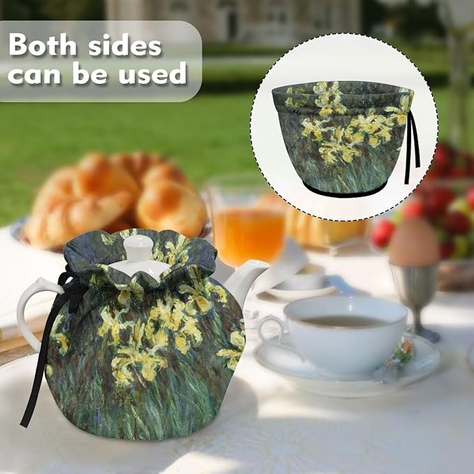 Starry Night Oil Painting Tea Cosy Cover of Teapots Tea Cozy Dust Cover Insulated Breakfast Teapots Kitchen Tea Pots Tea Cozy Kettle Cover for Housewife Tea Lover Gifts