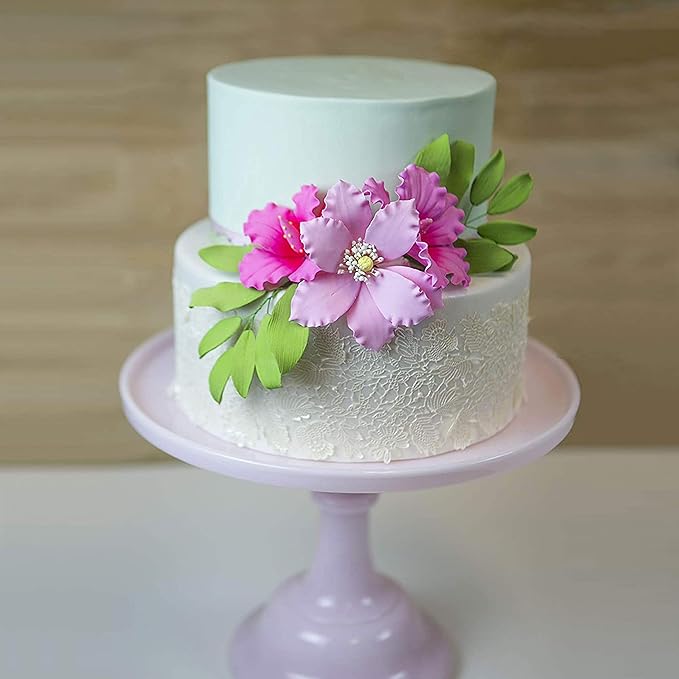 Global Sugar Art Hibiscus Sugar Cake Flowers, Hot Pink, Large, Hawaiian Cake Flower Large 3 Count by Chef Alan Tetreault