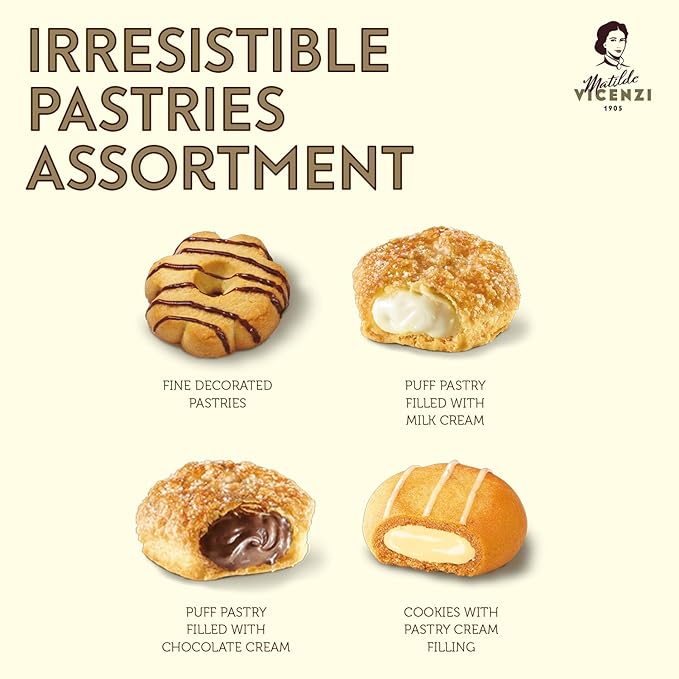 Matilde Vicenzi Verona Gift Tin - Assortment of Italian Pastries and Cookies for Gifting - 32oz (907g)