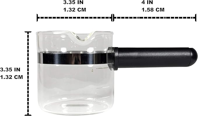 Univen 4 Cup Glass Espresso Coffee Carafe Compatible with Mr. Coffee, Krups, Salton, DeLonghi, Imusa, etc